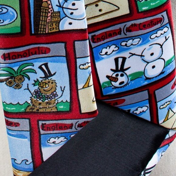 Men's Holiday Tie - Holiday - Snowmen - Snowman - Snowwoman - Picture 7 of 7